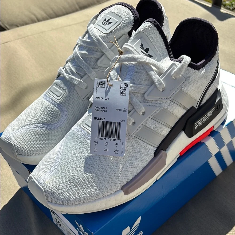 Adidas Men's NMD-1 White Sneakers. NWT - Picture 2 of 3